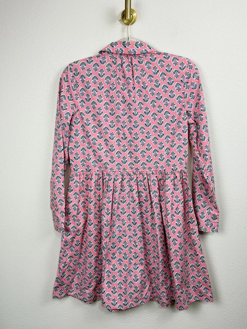 J. Crew NWOT Floral Long-Sleeve Button-Down Collared Cotton Mini Dress Size 0